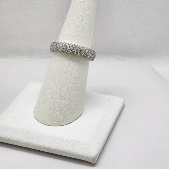 Brand New Sterling Silver 925 3 row Eternity Ring - Picture 1 of 5